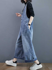 Denim Adjustable Strap Overalls - Comfy Everyday Fit | Eva Trends