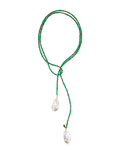 Green Onyx and Pyrite Ombre Classic Gemstone Lariat