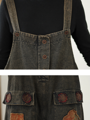 Chic Women's Wide-Leg Summer Denim Dungarees | Eva Trends