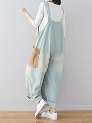 Light Wsh Denim Overalls with Adjustable Straps | Eva Trends