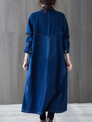 Women's Winter Trendy & Beautiful Polo Collar Denim Jacket