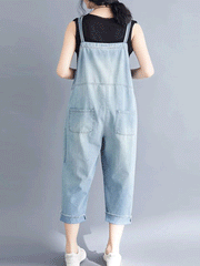 Light Blue Denim Dungaree - Patch Pocket Style