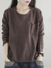 Cozy Retro Women's Knit Loose Sweater | Eva Trends