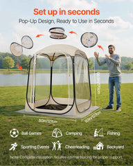 Clear Bubble Pod Tent | 50x50" Pop-Up Igloo Shelter for Camping, Fishing & Events