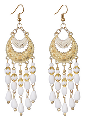 Women’s Soft Glow Pearl & Gold Hoop Earrings
