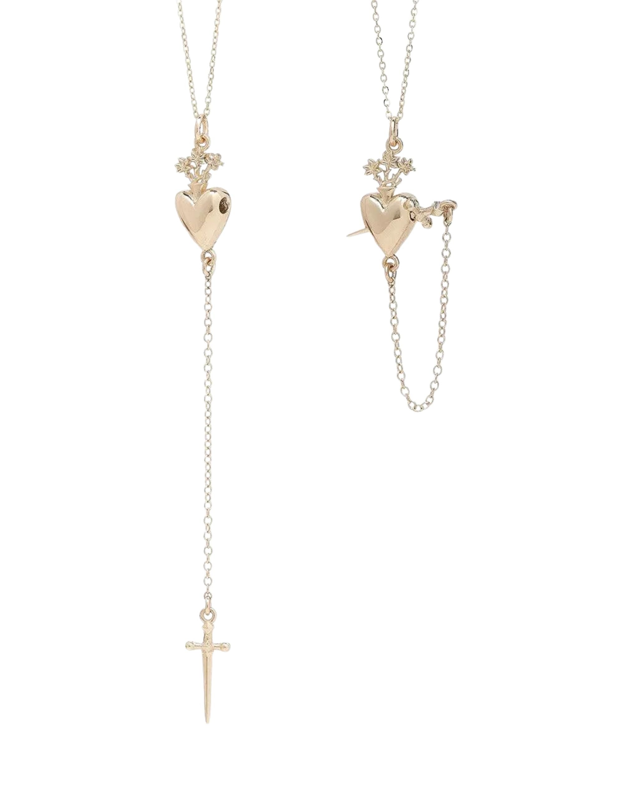 Sacred Heart Drop Pendant