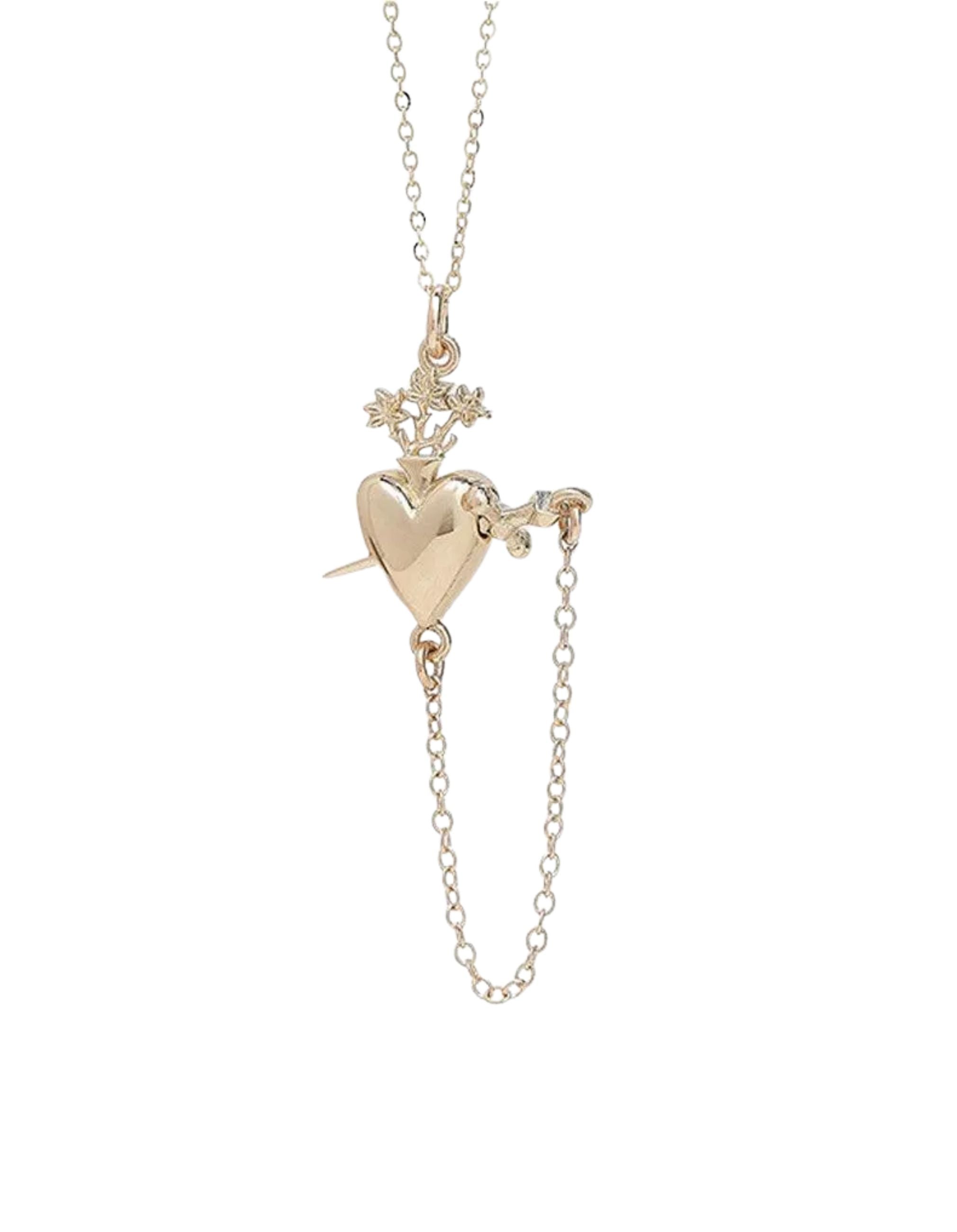 Sacred Heart Drop Pendant
