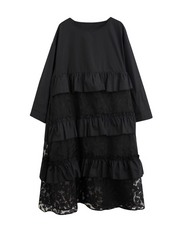 Women's comfortable Any Festive Occasion Mesh Frill A-line Dress