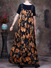 Folaral Pleated Pocket Maxi Salopette Dress | Eva Trends