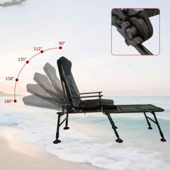 Camping Lounge Chair with Removable Footrest – Reclining Outdoor Chair