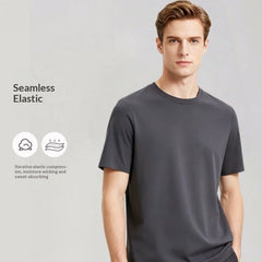 Men's Breathable Mesh-Texture Patchwork T-Shirt
