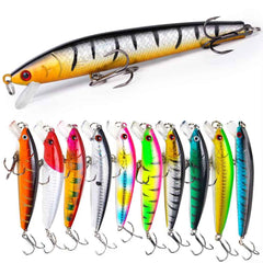 22-Piece Hard Fishing Lure Kit – Topwater & Midwater, Minnow, Popper, VIB, Pencil