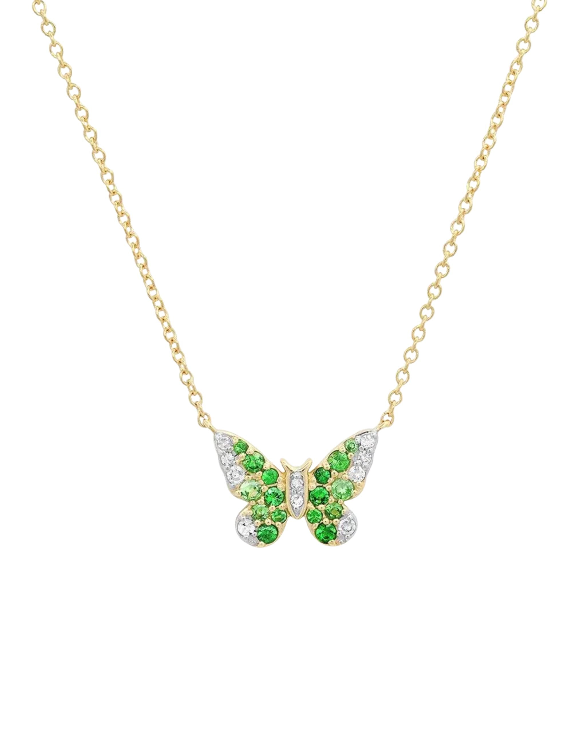 Mini Ombré Butterfly Necklace