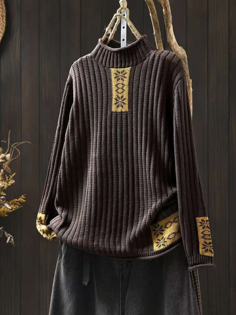 Cozy Women's Turtleneck Soft Knit Sweater | Eva Trends