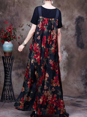 Folaral Pleated Pocket Maxi Salopette Dress | Eva Trends
