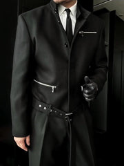 Black Biker Long Sleeve Jacket