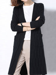 Chic Women's Long Knitted Cardigan | Eva Trends