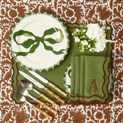 Green & Chocolate Katherine Placemats (Set of 4)