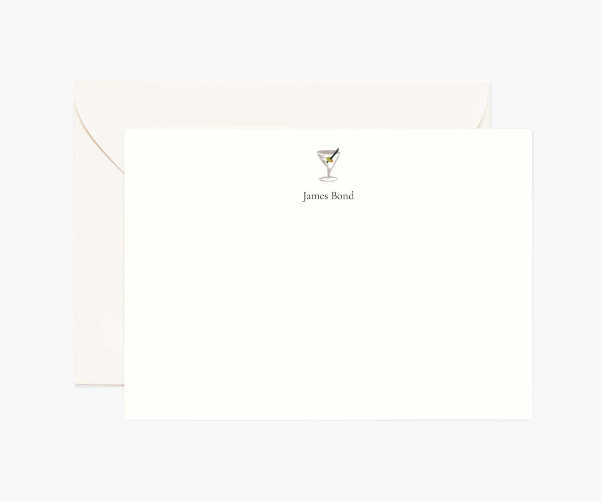 Food & Drink Personalized Stationery  - Martini