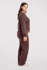 Luxe Knit Wide Leg Pant | Coffee