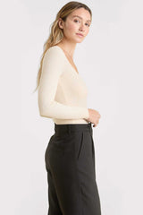 Sweetheart Sweater Bodysuit | Bone