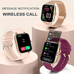 A Women's Smartwatch Compatible with Both iPhone and Android Phones, Equipped with a Health Tracker/message