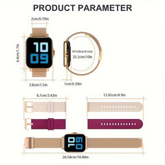 A Women's Smartwatch Compatible with Both iPhone and Android Phones, Equipped with a Health Tracker/message