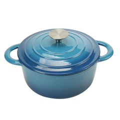 2.6 L Enameled Cast Iron Stock Pot with Lid Pot Cast Iron Dutch Oven