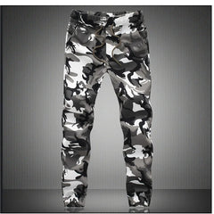 Men's Camo Jogger Cargo Pants – Cotton, Drawstring, Loose Fit, 4 Colors, M-5XL