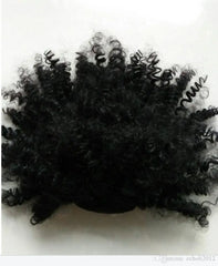 Chic Humain Women Puff Chignon Kinky Curly Hair Ponytail Hairpiece 120g