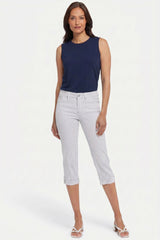 Marilyn Straight Crop Jeans - Palencia Stripe