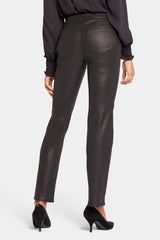 Uplift Coated Marilyn Straight Jeans - Black Coated