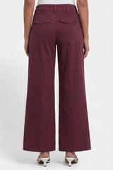 Mona Wide Leg Trouser Jeans - Sienna Red