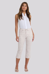 Marilyn Straight Crop Jeans - Snow Leopard