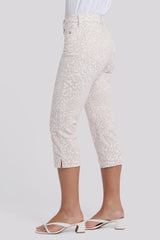 Marilyn Straight Crop Jeans - Snow Leopard