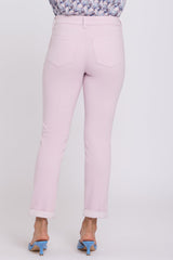 Sheri Slim Straight Ankle Jeans - Light Lilac