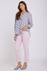 Pintuck Blouse - Aurora Abstract