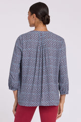 Pintuck Blouse - Gillian Geo