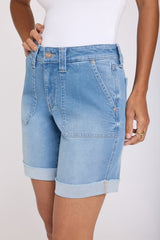 Diana Relaxed Denim Shorts - Distressed Vista Lakes