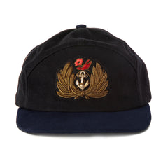 'Claws N' Roses' 7-Panel Souvenir Cap (Black / Navy)