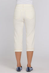Marilyn Straight Crop Jeans In Petite - Vintage White