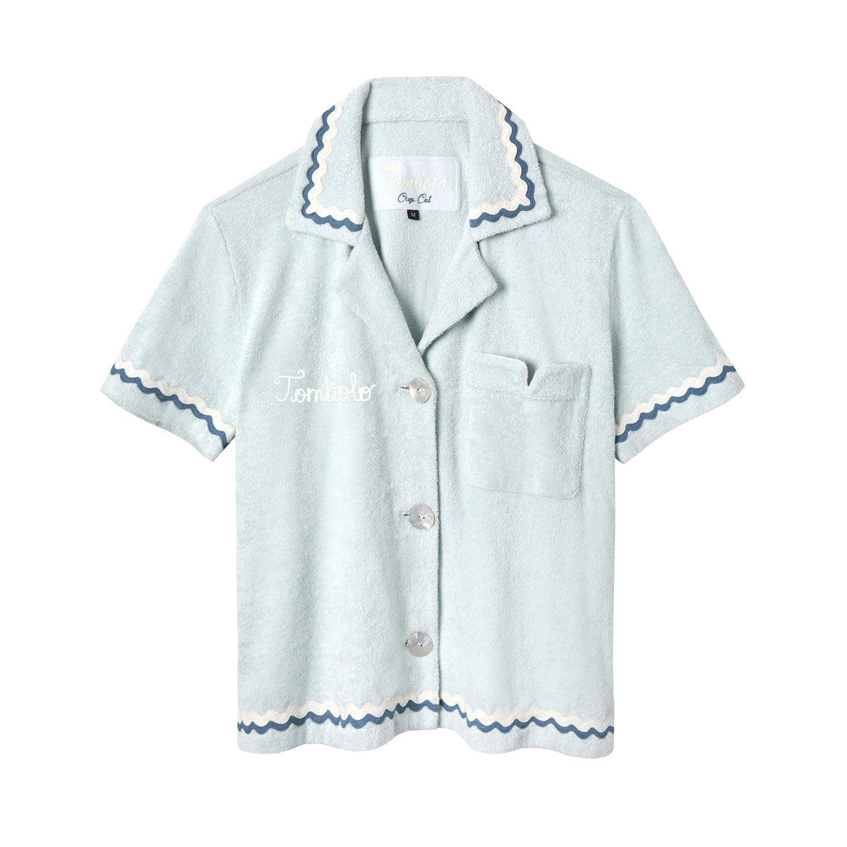 Customizable 'Rick Rack' Cabana ~ Crop Cut (Sky Blue)