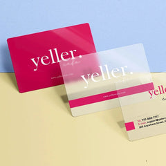 20/50/100/200PCS Transparent PVC Business Card Colorful Printing Personalized LOGO Text Thank You Card Free DESIGN 0.38mm