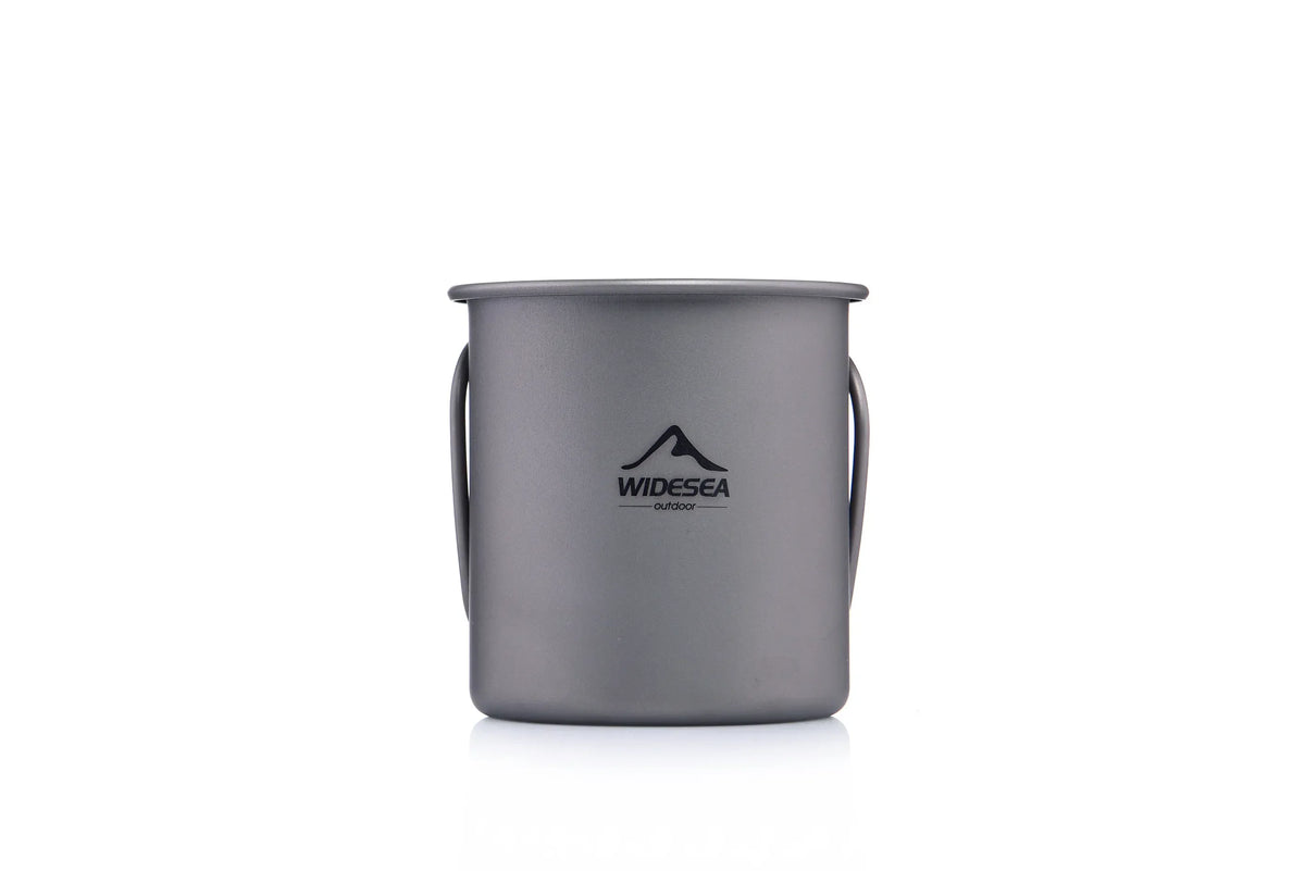 Titanium Camping Cup with Lid – Lightweight Outdoor Mug for Coffee, Tea & Cooking