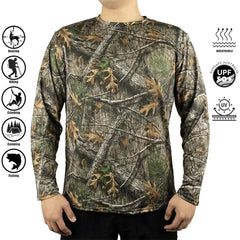 Men's Camouflage Long Sleeve Fishing Shirt – Casual Outdoor Sportswear