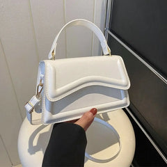 New Fashion Sling Shoulder Bag Trend PU Leather Messenger Handbags Solid Color Leisure Stylish Crossbody Bags For Women Girls