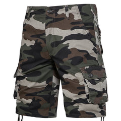 Men's Camo Cargo Shorts – Breathable Cotton Outdoor Sports Half Pants with Side Pockets