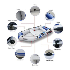 Inflatable Kayak Fishing Boat with Slats Bottom – PVC, 1–6 Persons (1.75–3.3m)