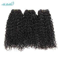 ALI GRACE Hair Brazilian Kinky Curly Hair 3 Or 4 Bundles 10-28 Inch Natural Color 100% Remy Human Hair Curly Weave Hair Bundles