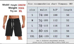Men's Cotton Blend Beach Shorts – Loose Drawstring Casual Running & Sports Shorts